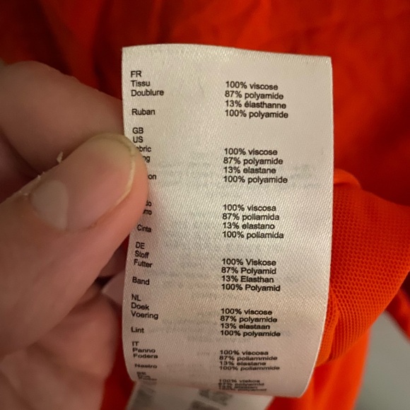 Maje Roan Coral Orange Crepe Shift Dress - Picture 9 of 12